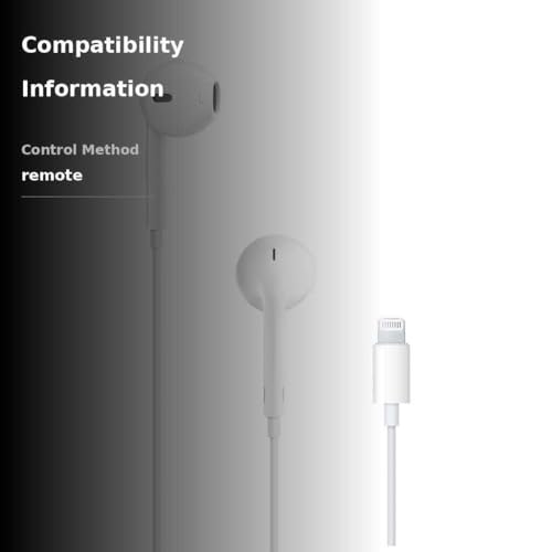 Apple EarPods Headphones with Lightning Connector, Wired Ear Buds for iPhone with Built-in Remote to Control Music, Phone Calls, and Volume - Volt-Edge Technologies®