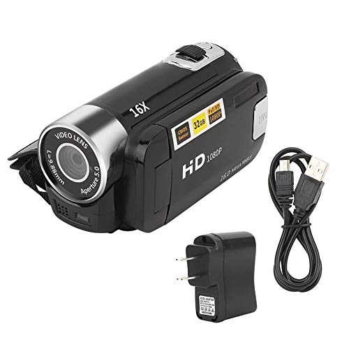 Digital Camcorder, DH-90 16X Digital Zoom 2.7 Inch Colourful Display Screen, High Definition Camera Image Video Shooting Camcorder US Plug 110-240V
