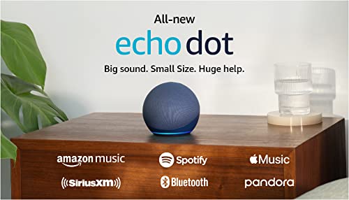 Amazon Echo Dot (newest model), Vibrant sounding Alexa speaker, Great for bedrooms, dining rooms and offices, Deep Sea Blue