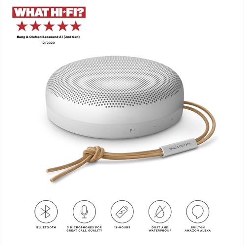 Bang & Olufsen Beosound A1 (2nd Generation) Wireless Portable Waterproof Bluetooth Speaker with Microphone, Grey Mist