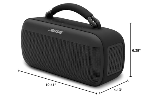 Bose SoundLink Max Bluetooth Speaker - Portable Wireless Party Speaker, IP67 Waterproof, Rope Handle, Up to 20 Hours of Playtime, USB-C, Built-in 3.5mm AUX Input, Black - Volt-Edge Technologies®