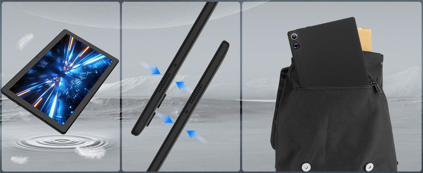 A10L 10 Inch Android Tablet 12GB RAM 64GB ROM IPS HD Touch Screen with Keyboard Case Mouse Stylus 8 in 1 Tablet Kit