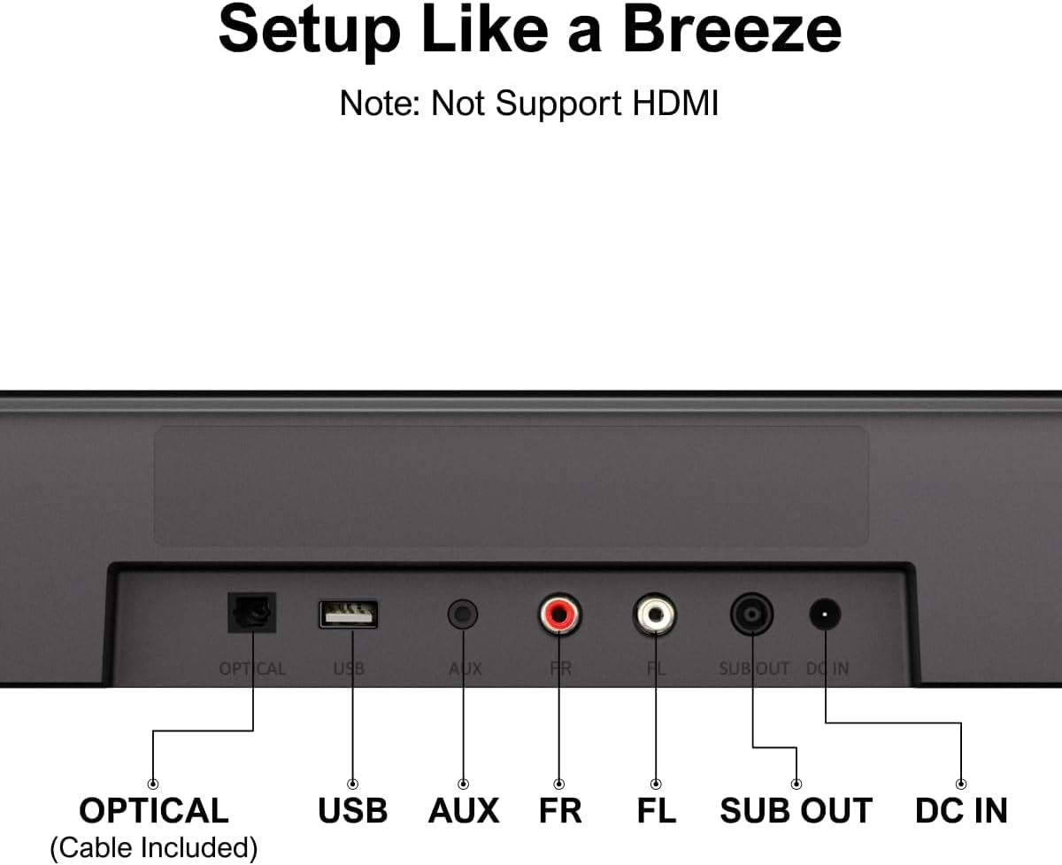 ULTIMEA 7.1ch Virtual Surround Sound Bar, Sound Bar for Smart TV with 4 Surround Speakers, Peak Power 330W, Surround Sound System for TV, App Control, TV Soundbar with Subwoofer, Opt/AUX/BT, Aura A40