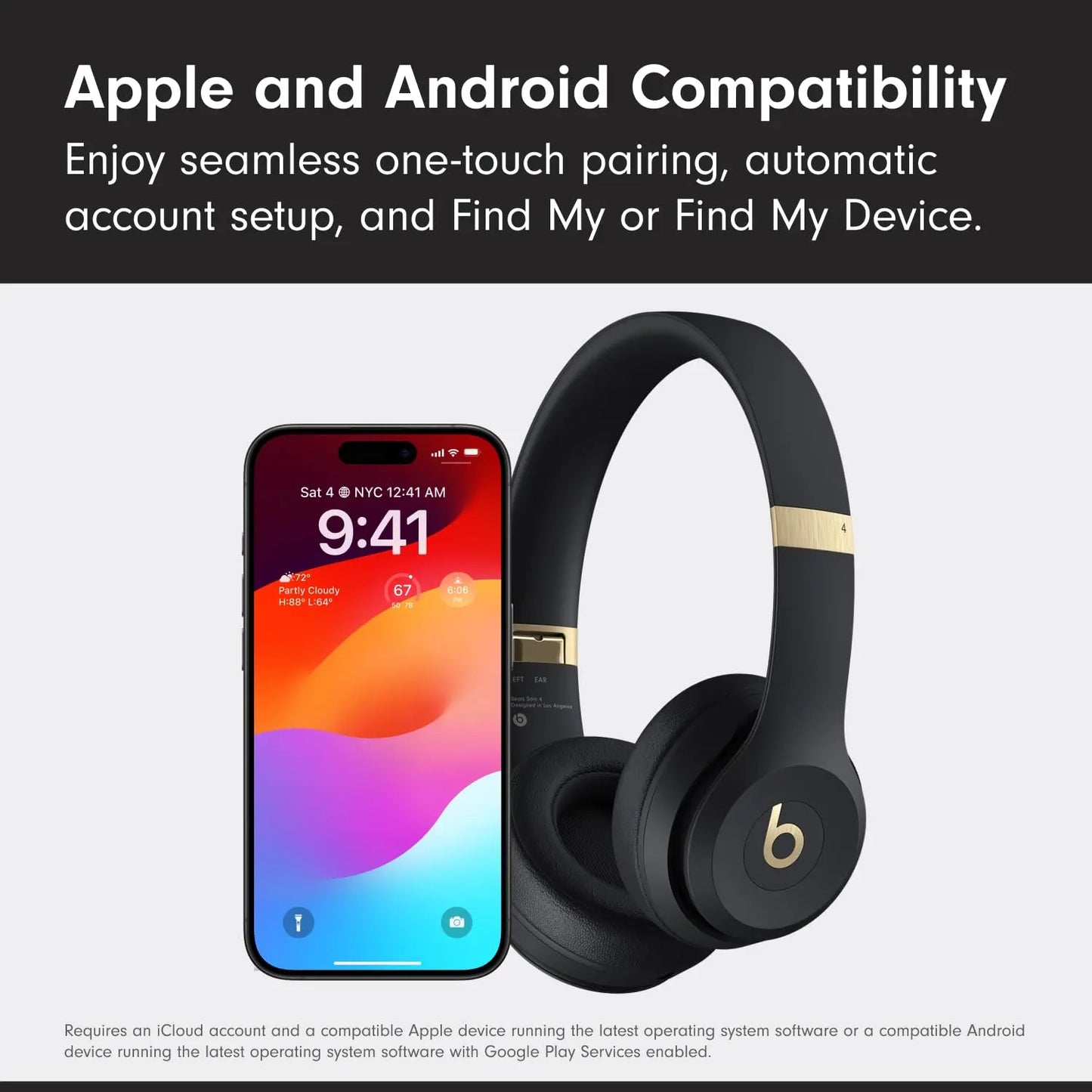 Beats Solo 4 - Wireless Bluetooth On-Ear Headphones, Apple & Android Compatible, Up to 50 Hours of Battery Life - Matte Black - Volt-Edge Technologies®