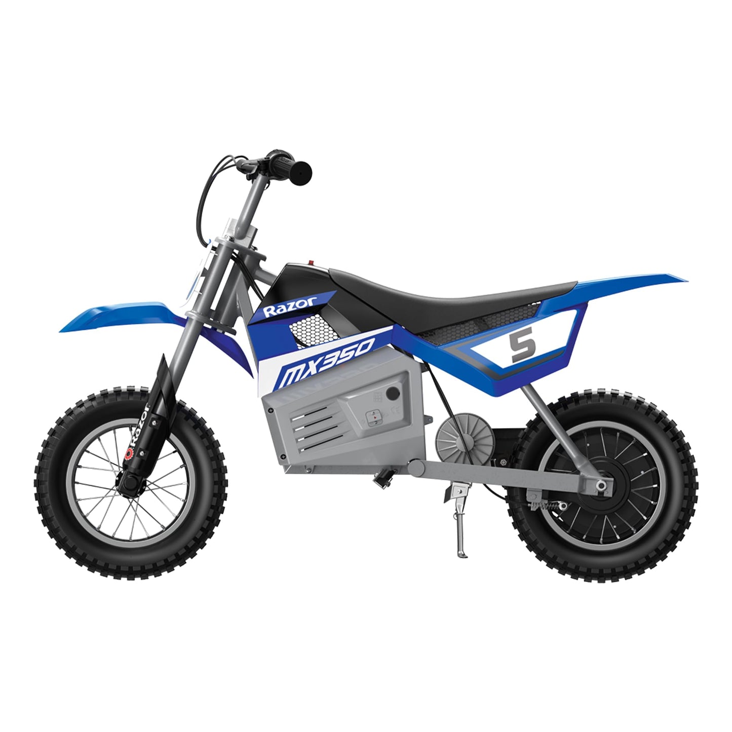 Razor MX350 Dirt Rocket Electric Motocross Bike, Blue, 10-12 inches