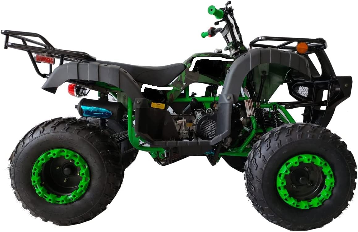 HHH 200cc ATV Quad Full Size ATV Full Big Size ATV for Adults Youth LED Lights Matching Rims and Automatic with Reverse (RED)