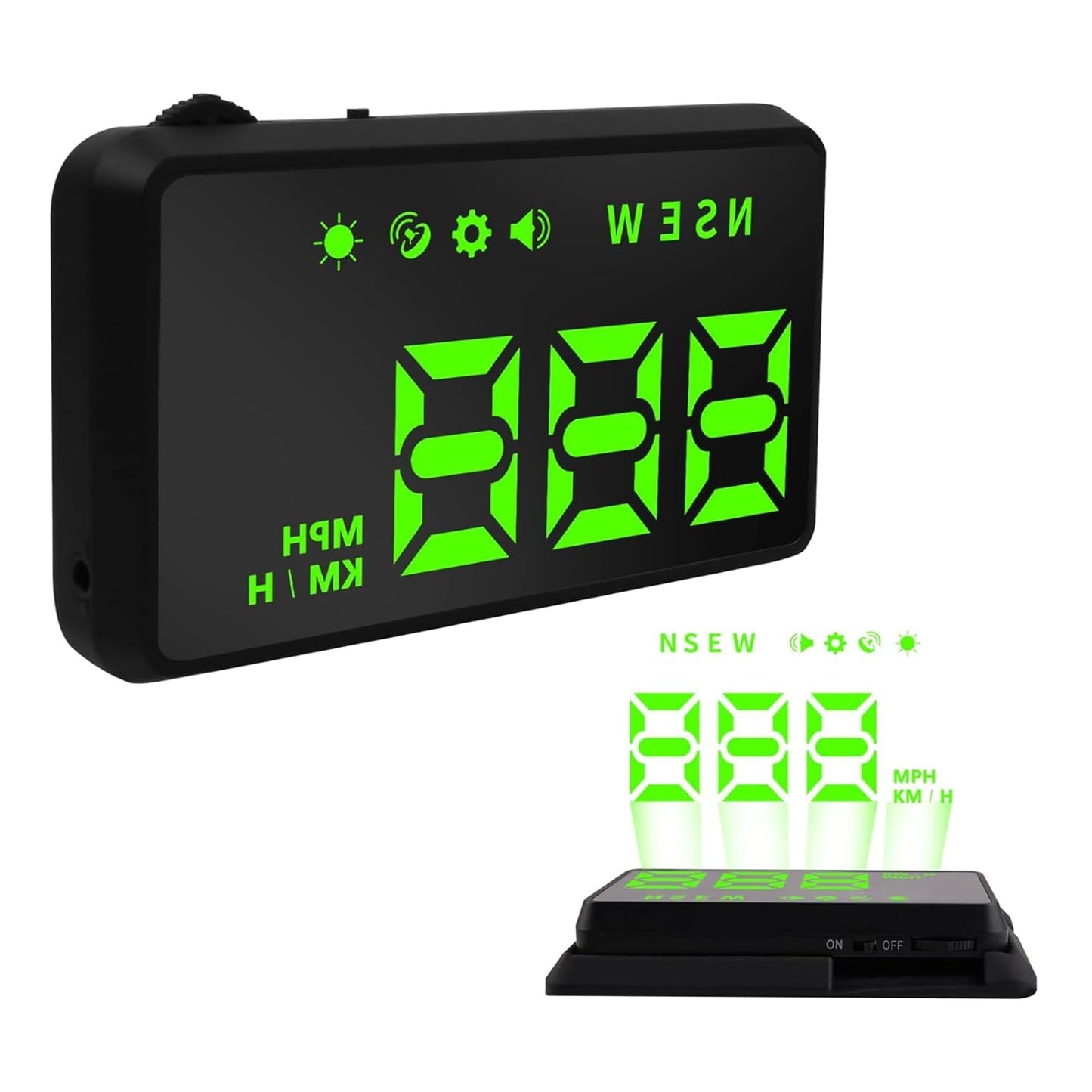 KUOWEIHUD Heads up Display for Cars,Car HUD,Head up Display for Car,Car Speedometer Display,Automatic Brightness Adjustment,Speeding Alert,USB Cable Plug & Play