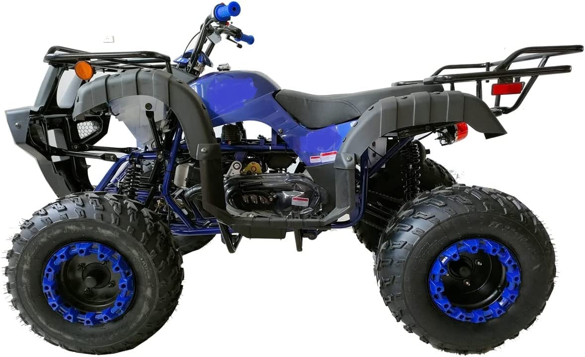 HHH 200cc ATV Big Utility 4 wheeler Adults Youth quad with Automatic Transmission Reverse, LED Headlight, Matching Rims, Big 23/22 inches Wheels CT-200-1 (Blue)