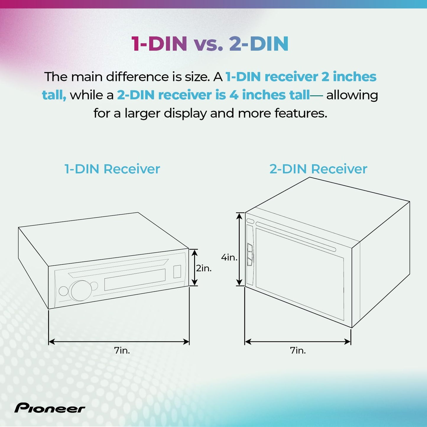 Pioneer MVH-S230BT 1-Din Digital Media Receiver – Bluetooth, USB, 50W x 4 Output, AM/FM Radio, iPhone/Android Compatible, Front/SW (Mono) Selectable RCA Output