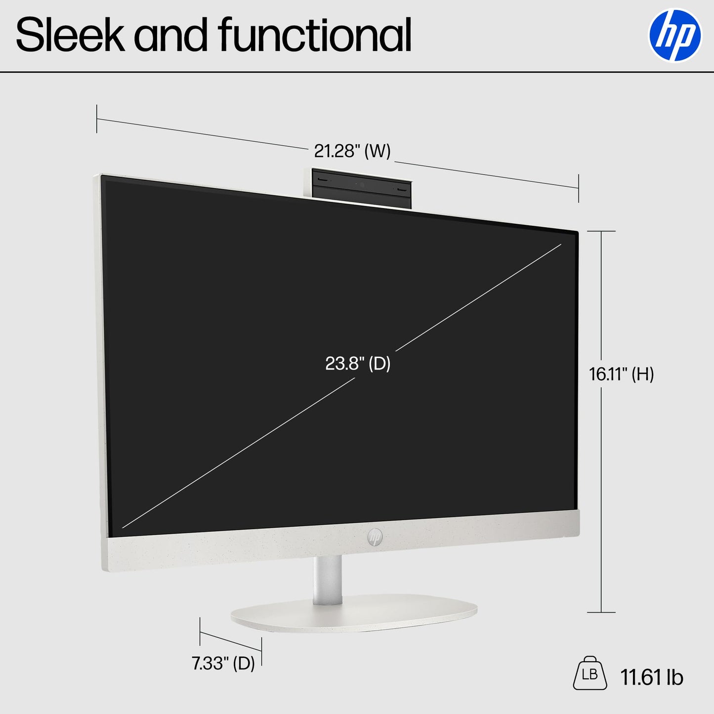HP 24 Touchscreen All-in-One Desktop Computer for Home and School, Intel Processor, 23.8" FHD Display, 32GB DDR4 RAM, 1TB PCIe SSD, WiFi 6, Bluetooth 5.3, Business AIO, White