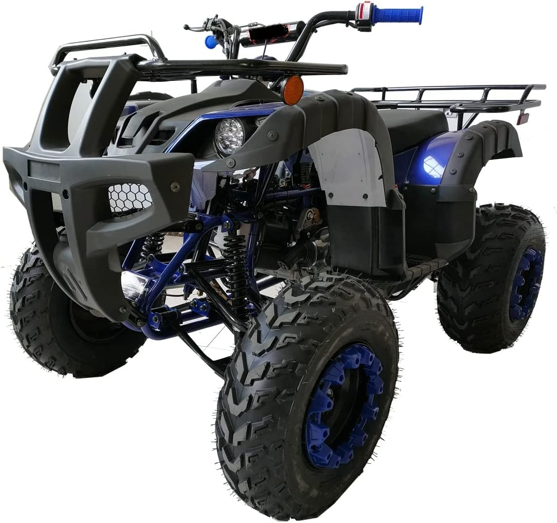HHH 200cc ATV Quad Full Size ATV Full Big Size ATV for Adults Youth LED Lights Matching Rims and Automatic with Reverse (RED)