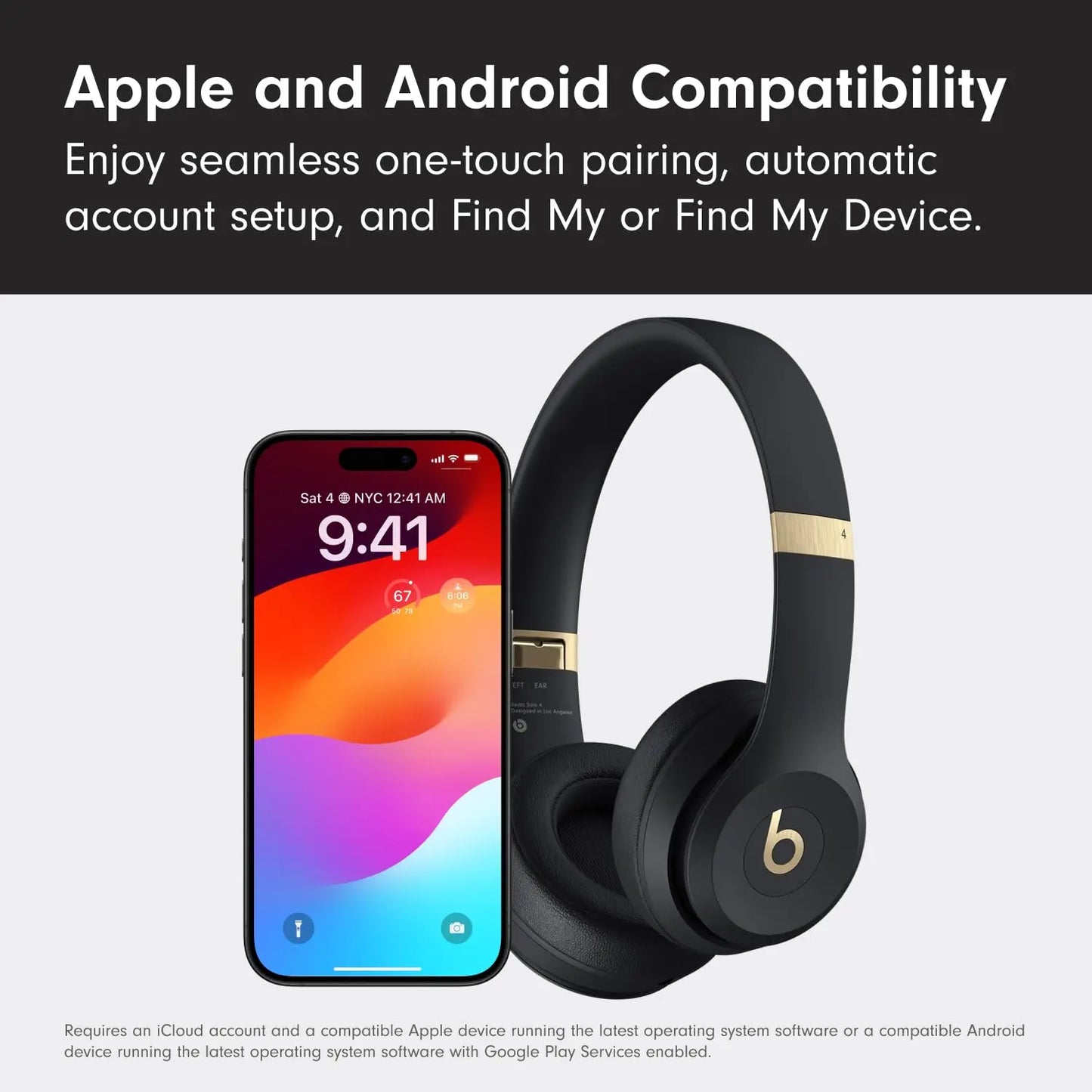 Beats Solo 4 - Wireless Bluetooth On-Ear Headphones, Apple & Android Compatible, Up to 50 Hours of Battery Life - Matte Black - Volt-Edge Technologies®