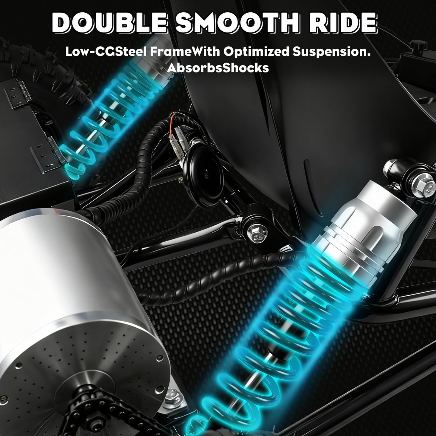 kaiwrxin 2000W Electric Go Kart for Adults and Kids, 25MPH Speed, 15-20KM Range, 3H Fast Charge, 120KG Capacity, for Outdoor Fun