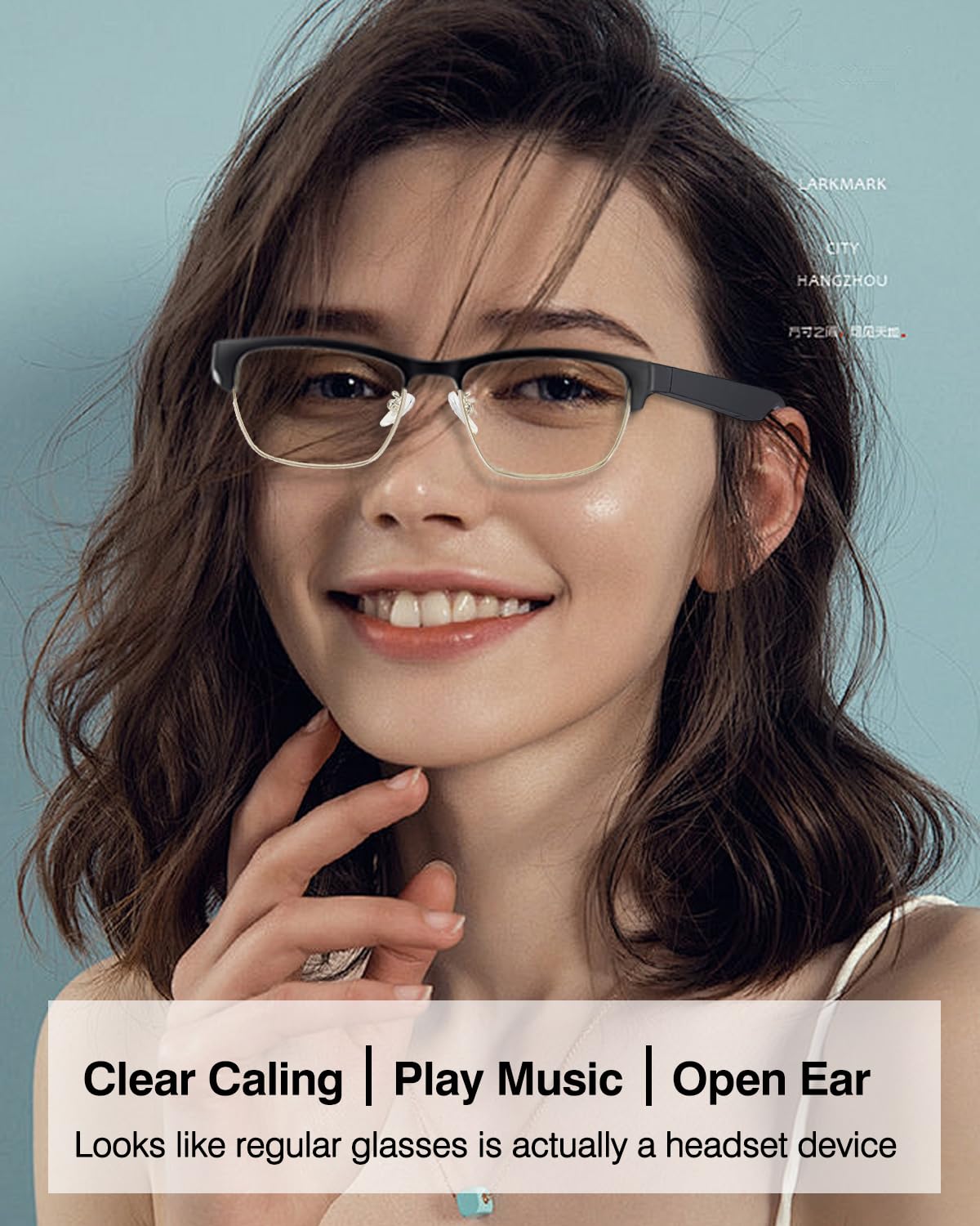 Smart Glasses,Bluetooth Glasses for Men Women with Anti-Blue Light&UV400 Lenses,Audio Eyewear with Bluetooth Speakers,Music Playback&Hands-Free Calling,Touch&Voice Assistant,for Indoor&Outdoor