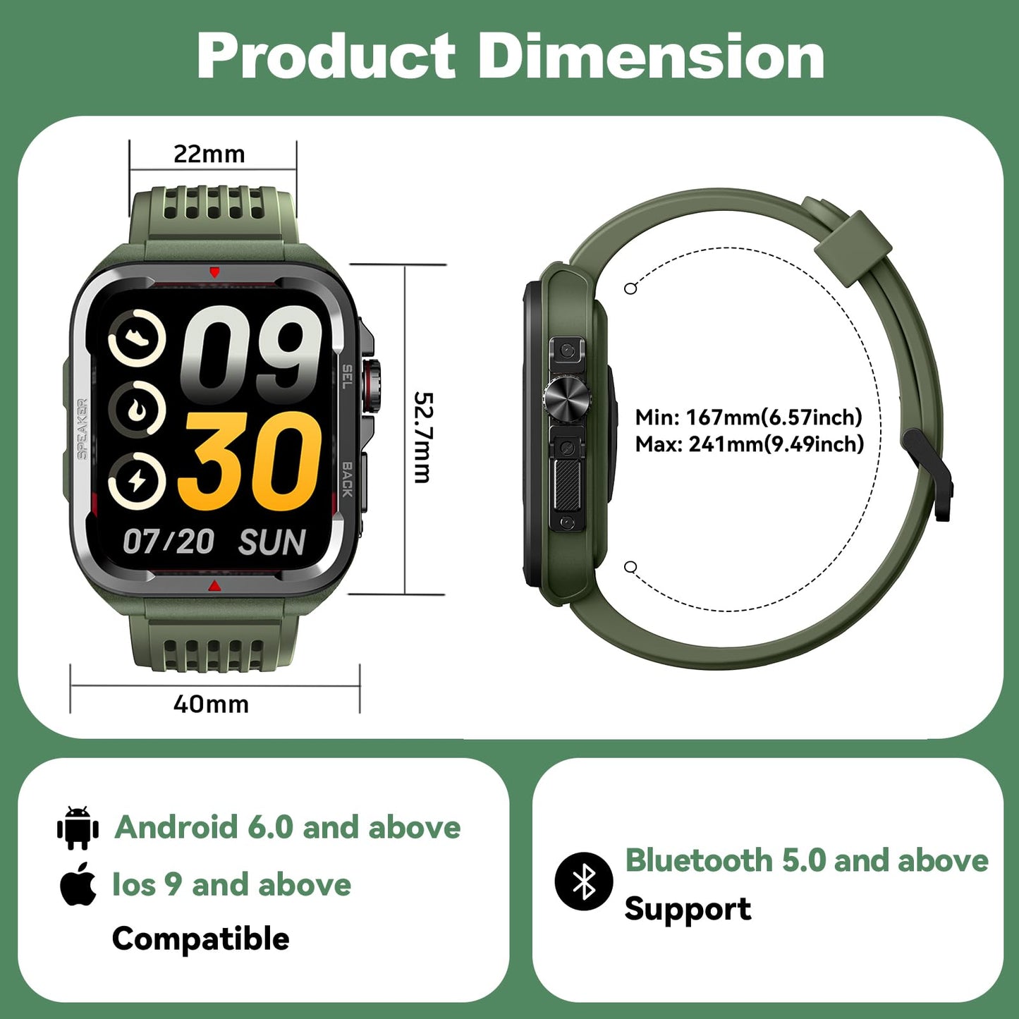 Smart Watch for Men Women (Answer/Make Call), 2025 New 1.8" HD SmartWatch, Fitness Watch with 120+ Sport Modes, IP68 Waterproof, Pedometer, Heart Rate/Sleep Monitor, Activity Tracker for Android iOS