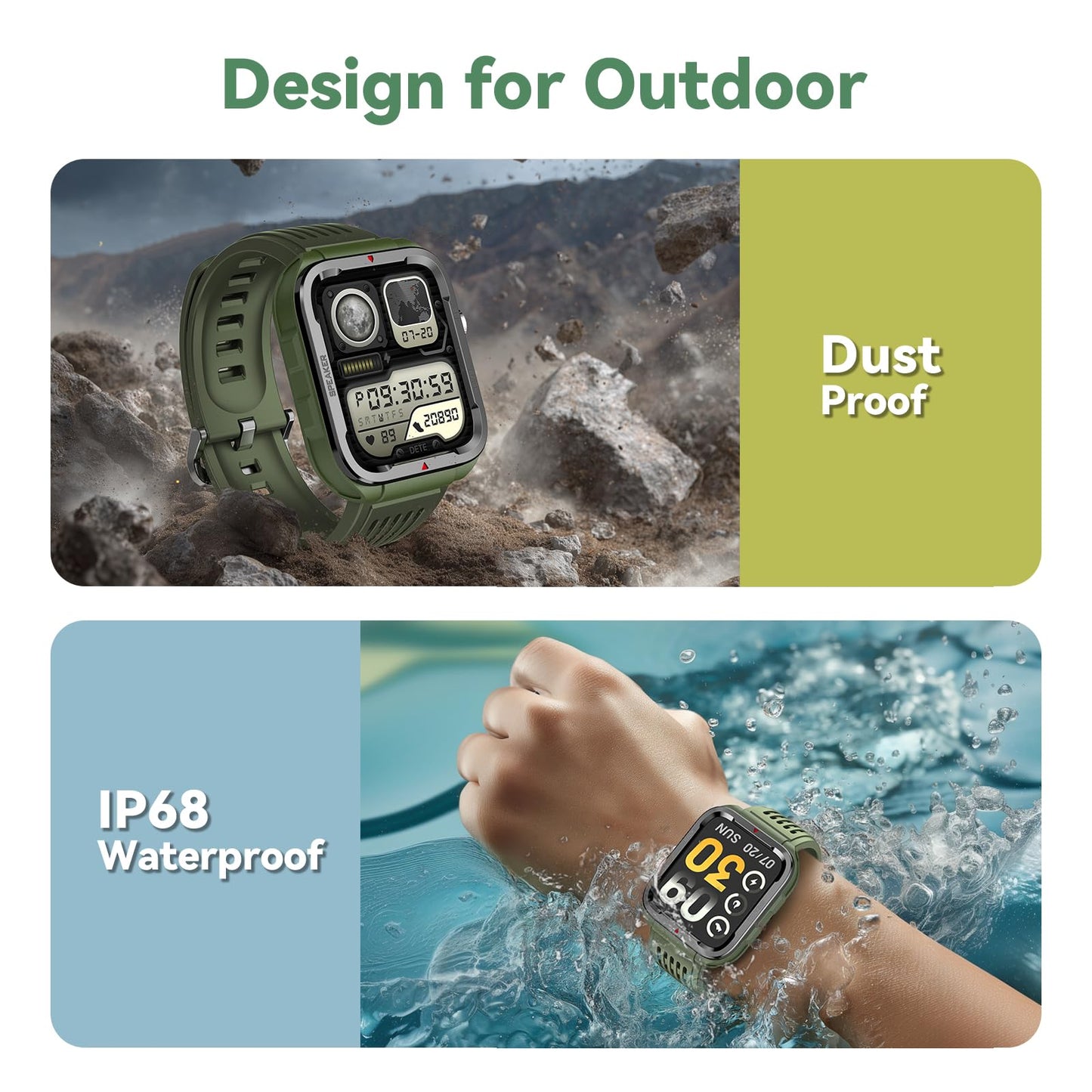 Smart Watch for Men Women (Answer/Make Call), 2025 New 1.8" HD SmartWatch, Fitness Watch with 120+ Sport Modes, IP68 Waterproof, Pedometer, Heart Rate/Sleep Monitor, Activity Tracker for Android iOS