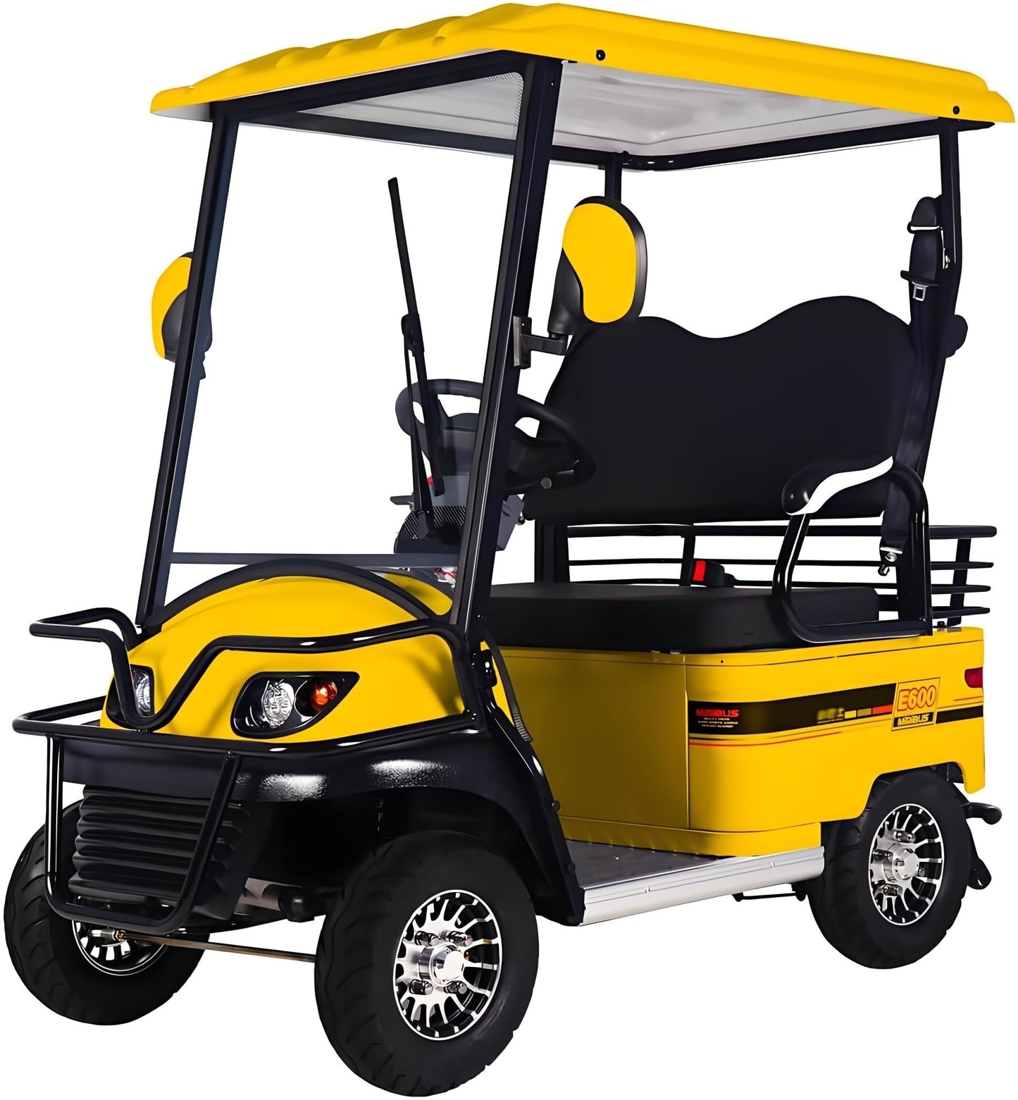 4 Wheel Seniors Adults Travel Mobility Scooter ,2-Seat Electric Golf Cart,All Terrain Recreational Powered Scooters Vehicle 800W Foldable Compact Cruiser Extra Large Portable Capacity Storage Trunk(Ye