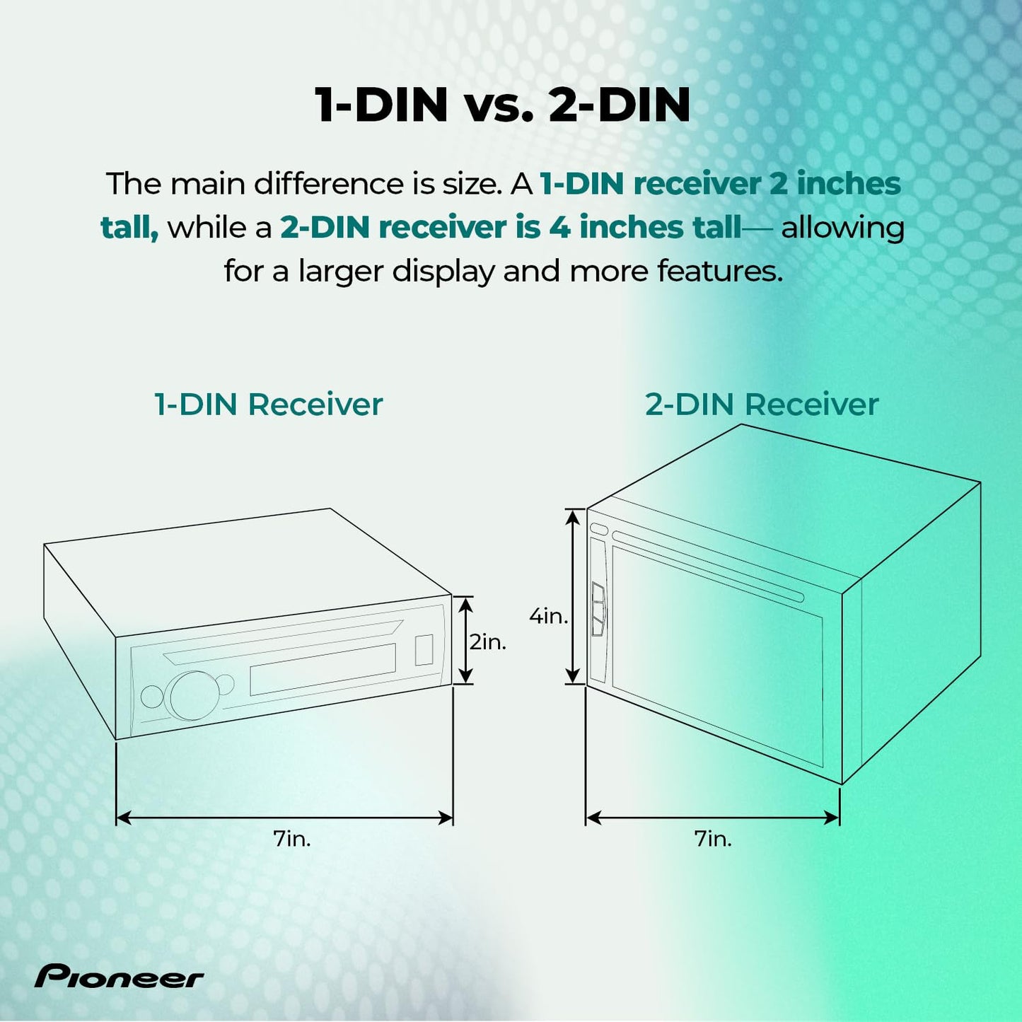 Pioneer DMH-WT3800NEX 9" Capacitive Touchscreen, Floating Display – Wireless & Wired Apple CarPlay & Android Auto, Amazon Alexa, Bluetooth, FLAC, Backup Camera, HD Radio