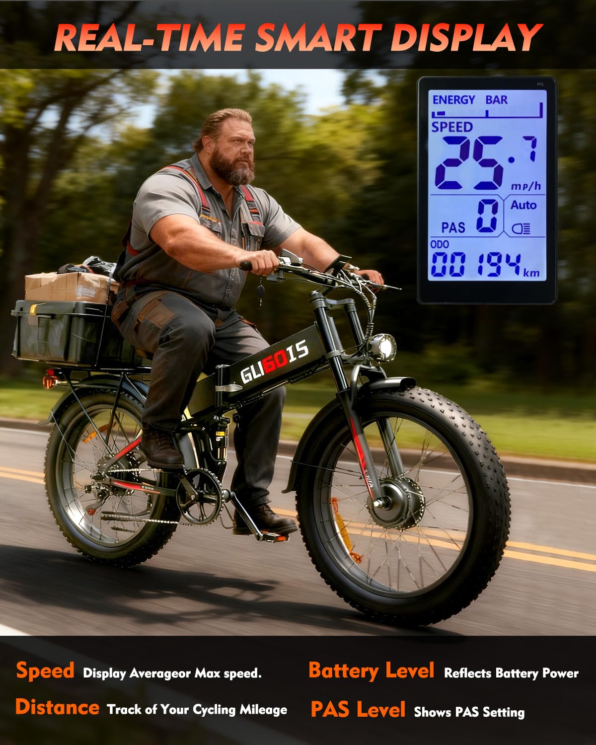 Folding Electric Bike for Adults, 3000W Peak Ebike, 48V 23Ah Removable Battery, Dual Motor 26" Fat Tire E-Bike, Up to 35MPH & 60 Miles Range, All-Terrain Electric Dirt Bike for Mountain & City Ride