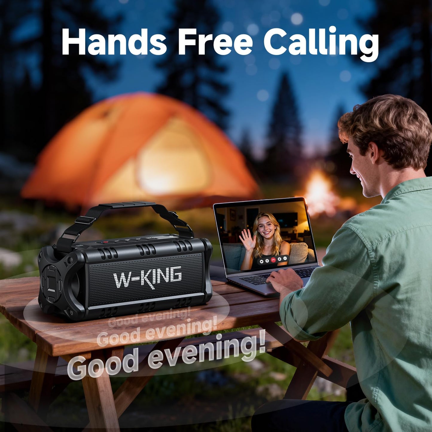 W-KING Bluetooth Speaker, 90W Max Portable Outdoor Speaker Loud, IPX6 Waterproof/50W Deep Bass Subwoofer/40H/EQ/Dual Pairing/TF/AUX, Large Boombox Speakers Bluetooth Wireless for Party/Beach/Jobside - Volt-Edge Technologies®