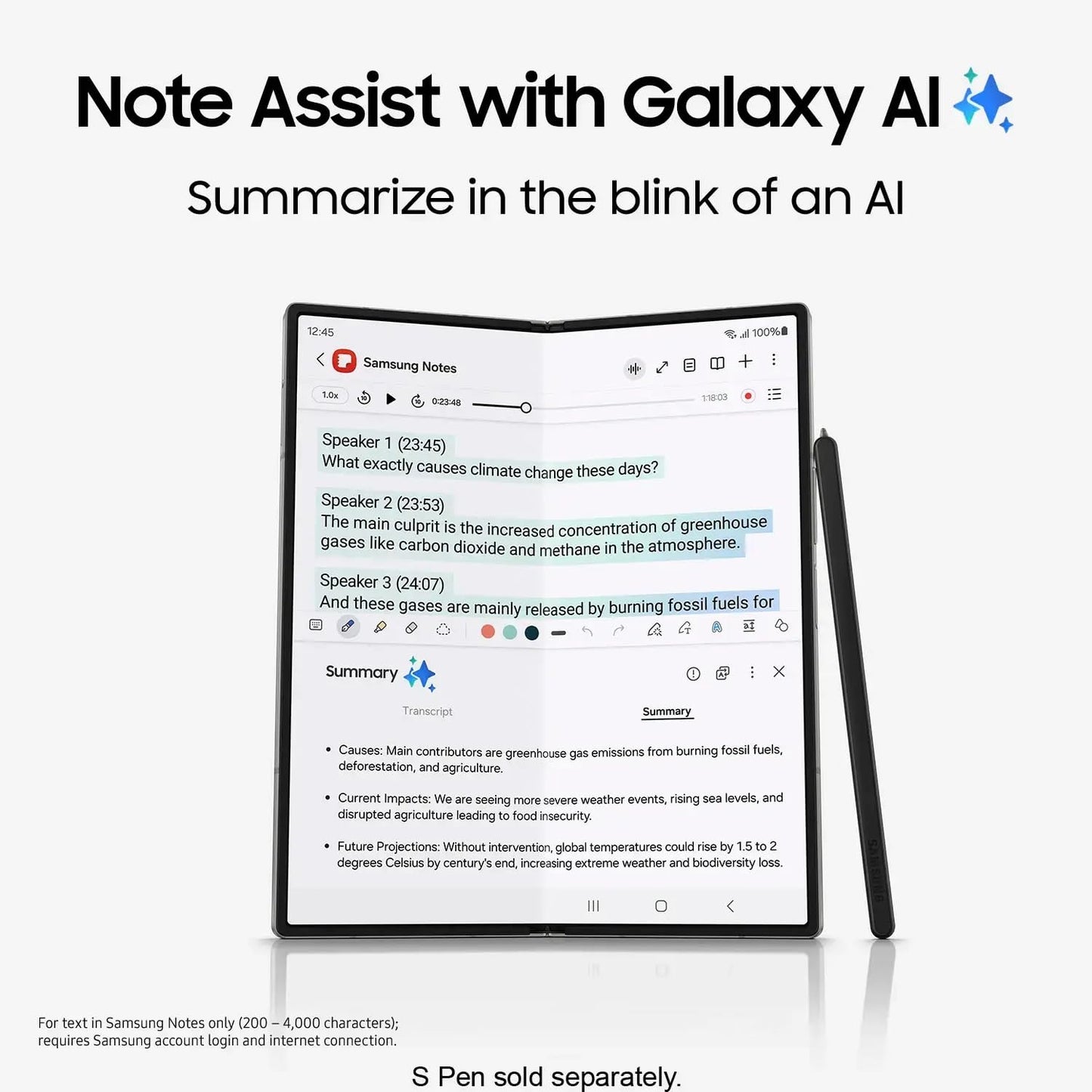 Samsung Galaxy Z Fold 6 AI Cell Phone, 256GB Unlocked Silver Shadow (Renewed)