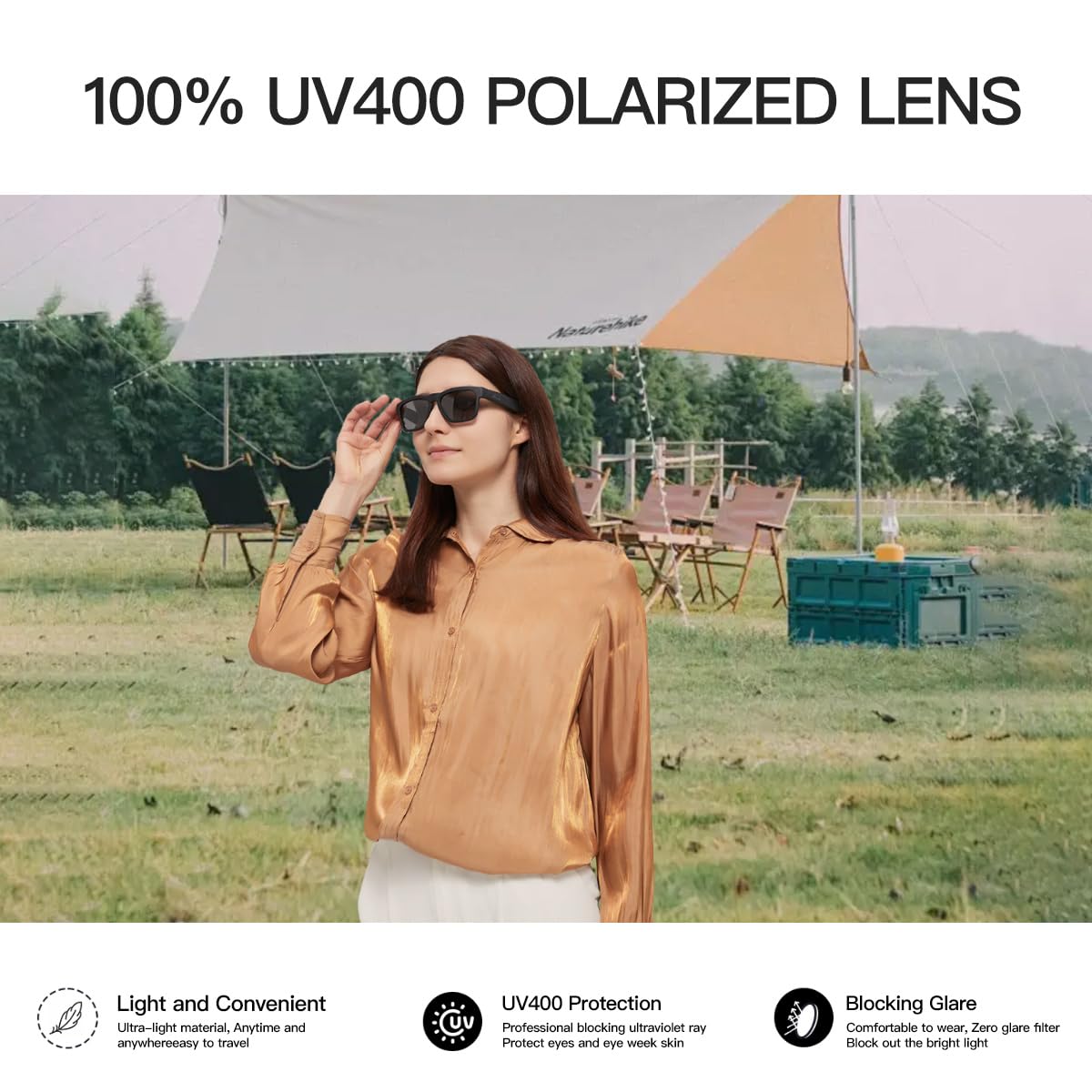 OhO Smart Glasses,Polarized Sunglasses with Bluetooth Speaker,Athletic/Outdoor UV Protection and Voice Control,Unisex (Grey Lens)