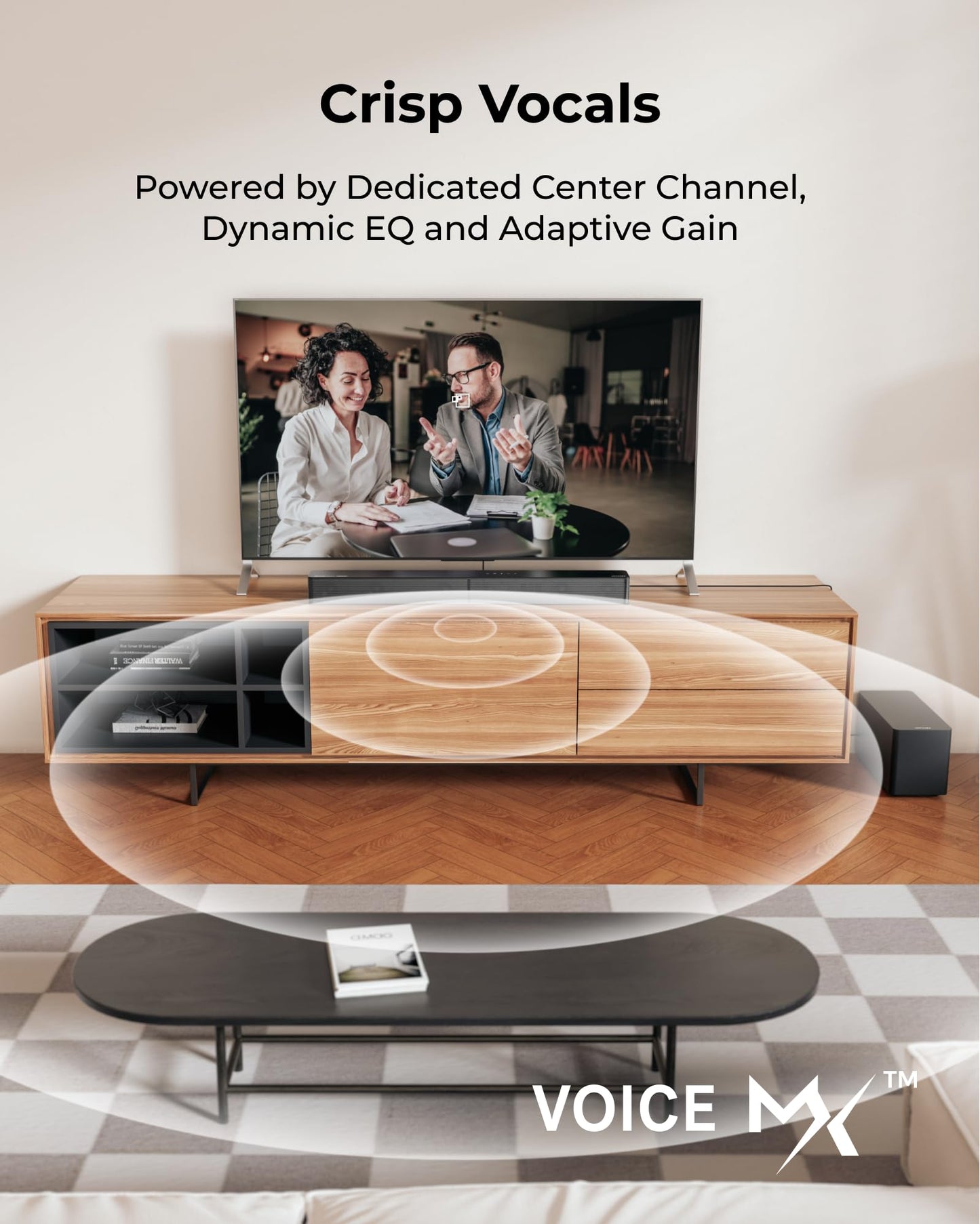 ULTIMEA 5.1CH Surround Sound Bar with Subwoofer, Dolby Atmos, VoiceMX, BassMX, APP, 300W Soundbar for Smart TV, Home Theater Surround Sound System for TV, BT 5.4, Poseidon M60 (2025 Model) - Volt-Edge Technologies®