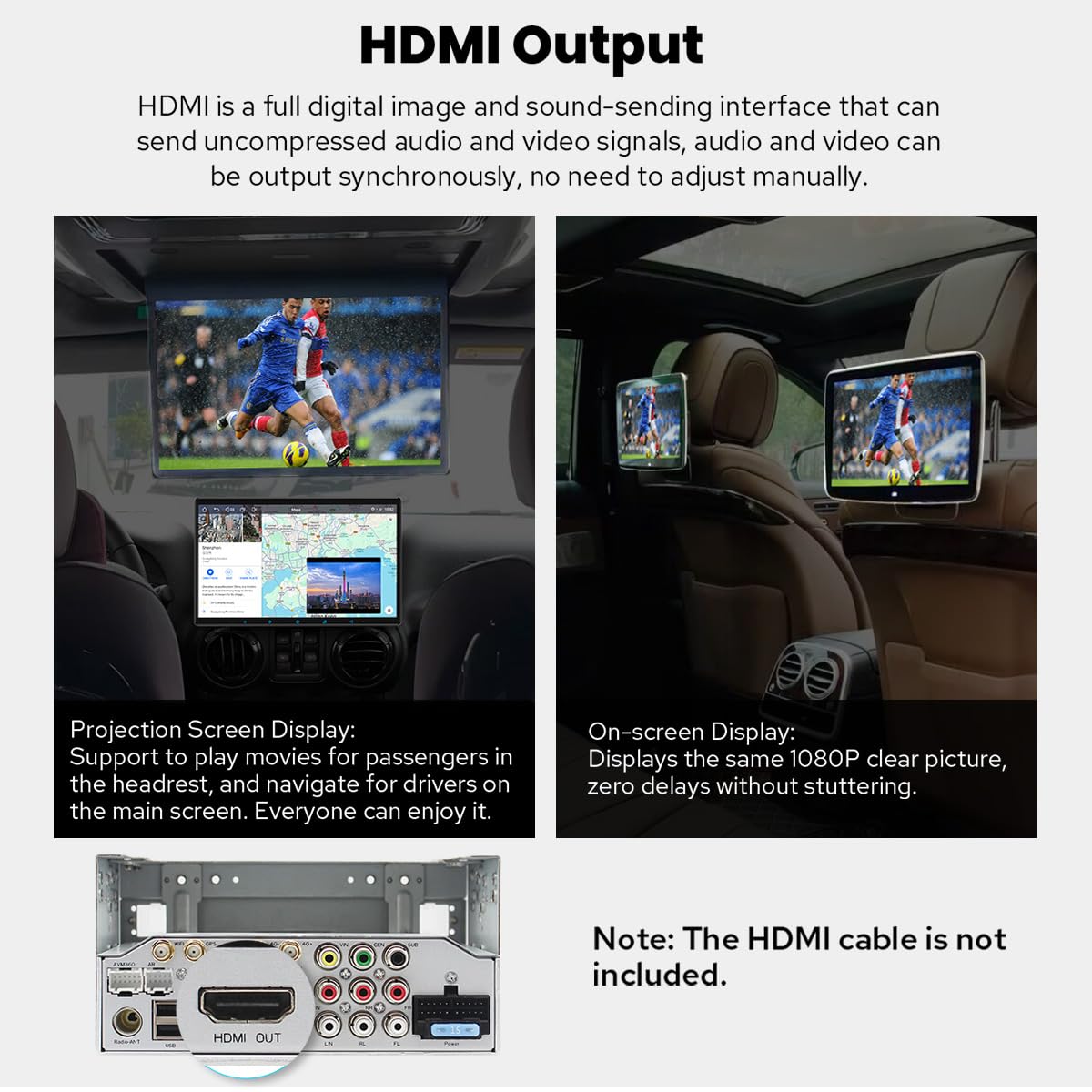 Joying 15.1 Inch Double Din Car Stereo, Car Radio with Apple Carplay & Android Auto, 8GB+128GB Android 13 Head Unit with Mirror Link, AM/FM, Bluetooth, SWC, GPS(JY-UTD15N8)