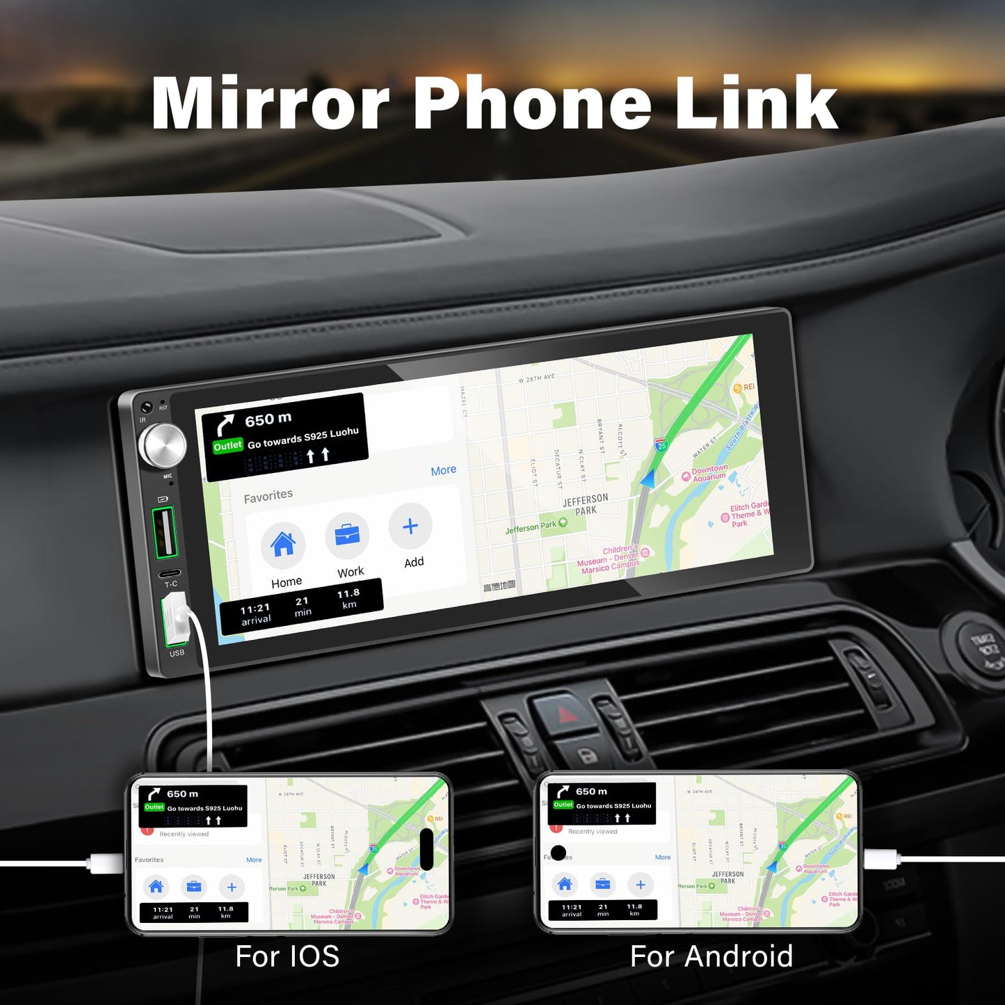 LSLYA Single Din Car Stereo with Apple Carplay Android Auto,6.9 Inch IPS Touch Screen, Car Radio Stereo with Backup Camera Support Mirror Link Bluetooth Handsfree FM AM USB EQ SWC