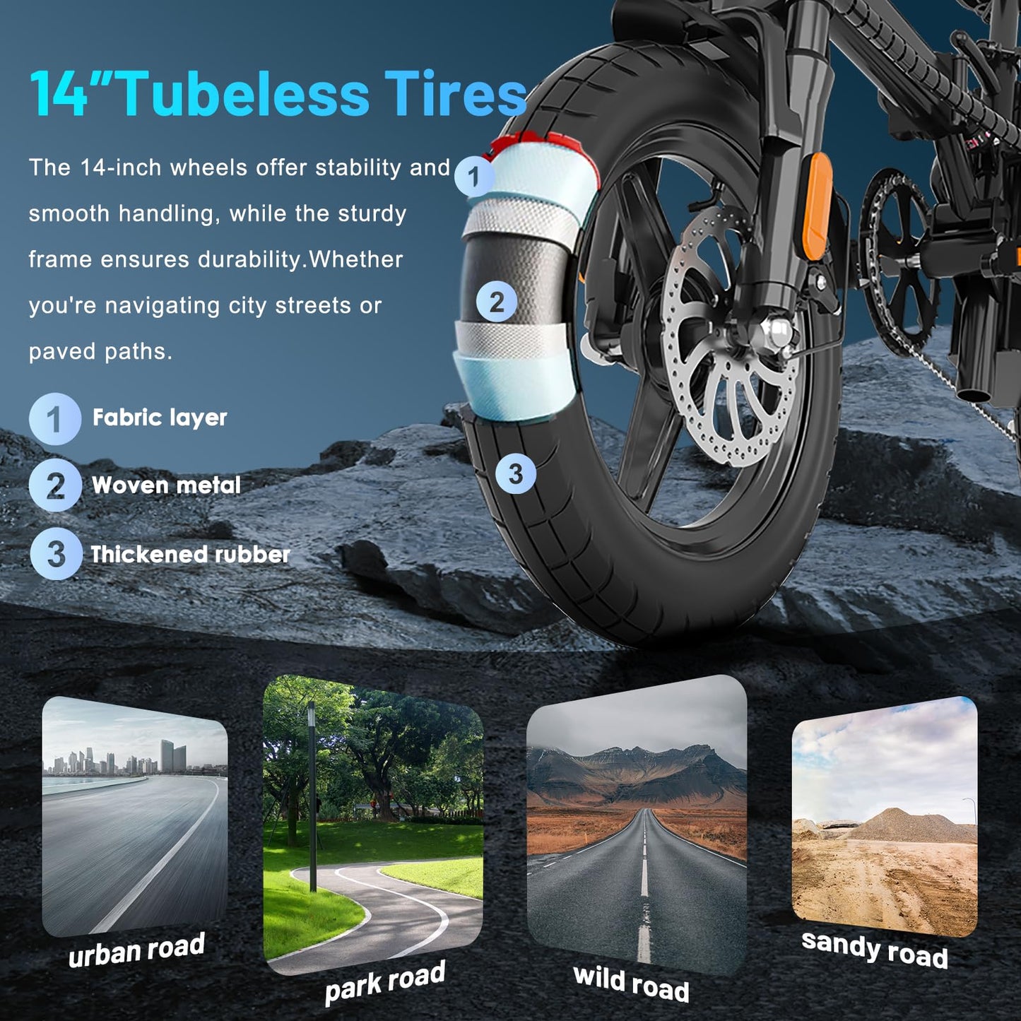 Folding Electric Bike for Adults and Teens, 14" Foldable E-Bike with 500W Motor, Commuter Mini Ebike with 48V Removable Battery UL 2849 Certified, Electric Bicycle with 25 Miles PAS Range (Black) - Volt-Edge Technologies®