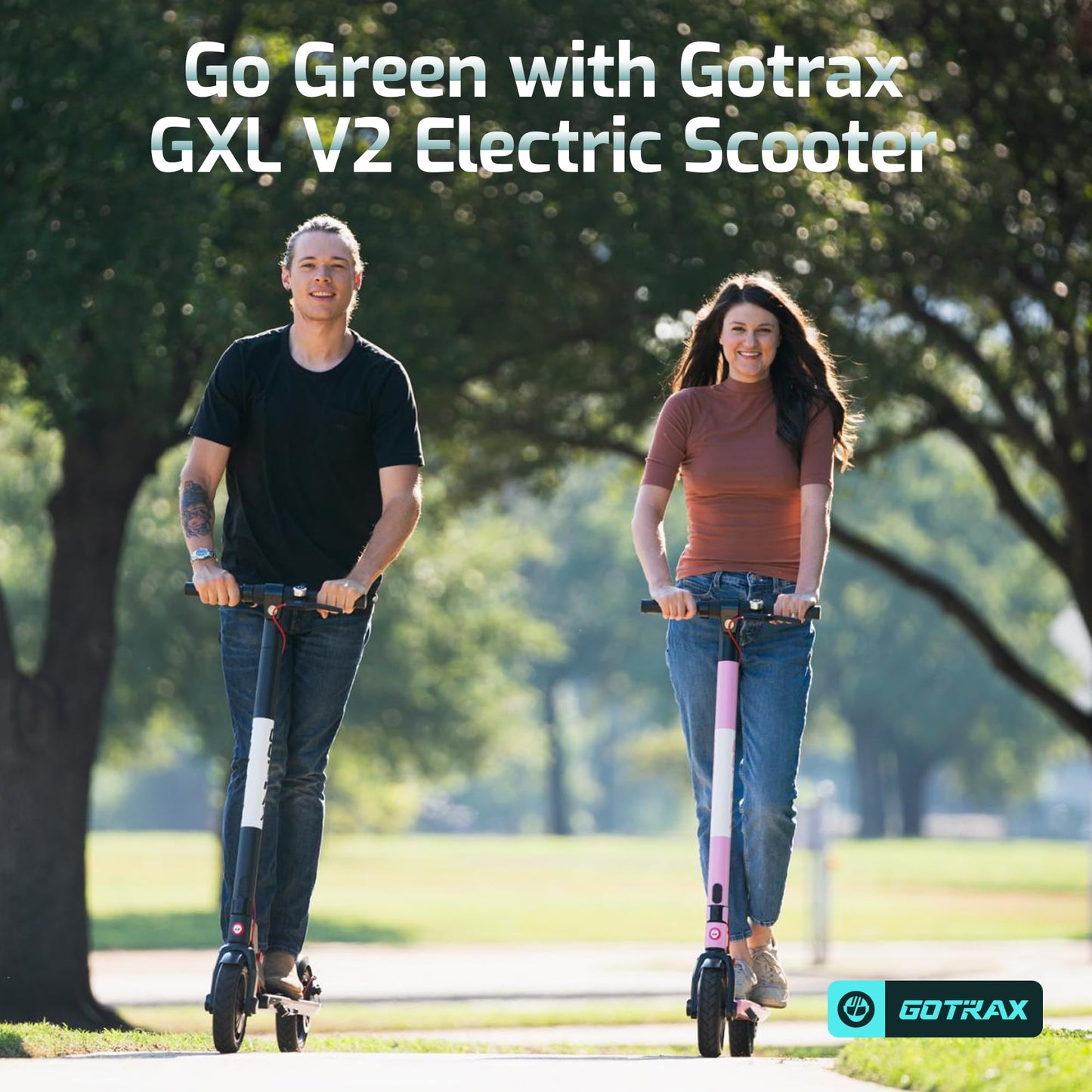 Gotrax GXL V2 Electric Scooter, 8.5" Solid Tire, Max 12 Mile and 15.5Mph Speed Power by 250W Motor, Lightweight 25.95lb, Cruise Control Aluminum Alloy Frame Foldable Commuting Escooter for Adults