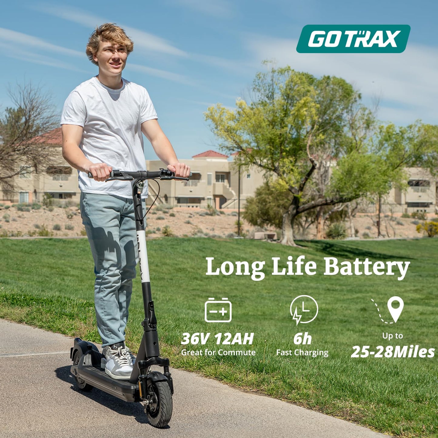 Gotrax Eclipse Electric Scooter, 10" Solid Tire, Max 20Mph Speed and 28Mile Range 500W Motor with Front Double Suspension Commuting EScooter for Adult, Black