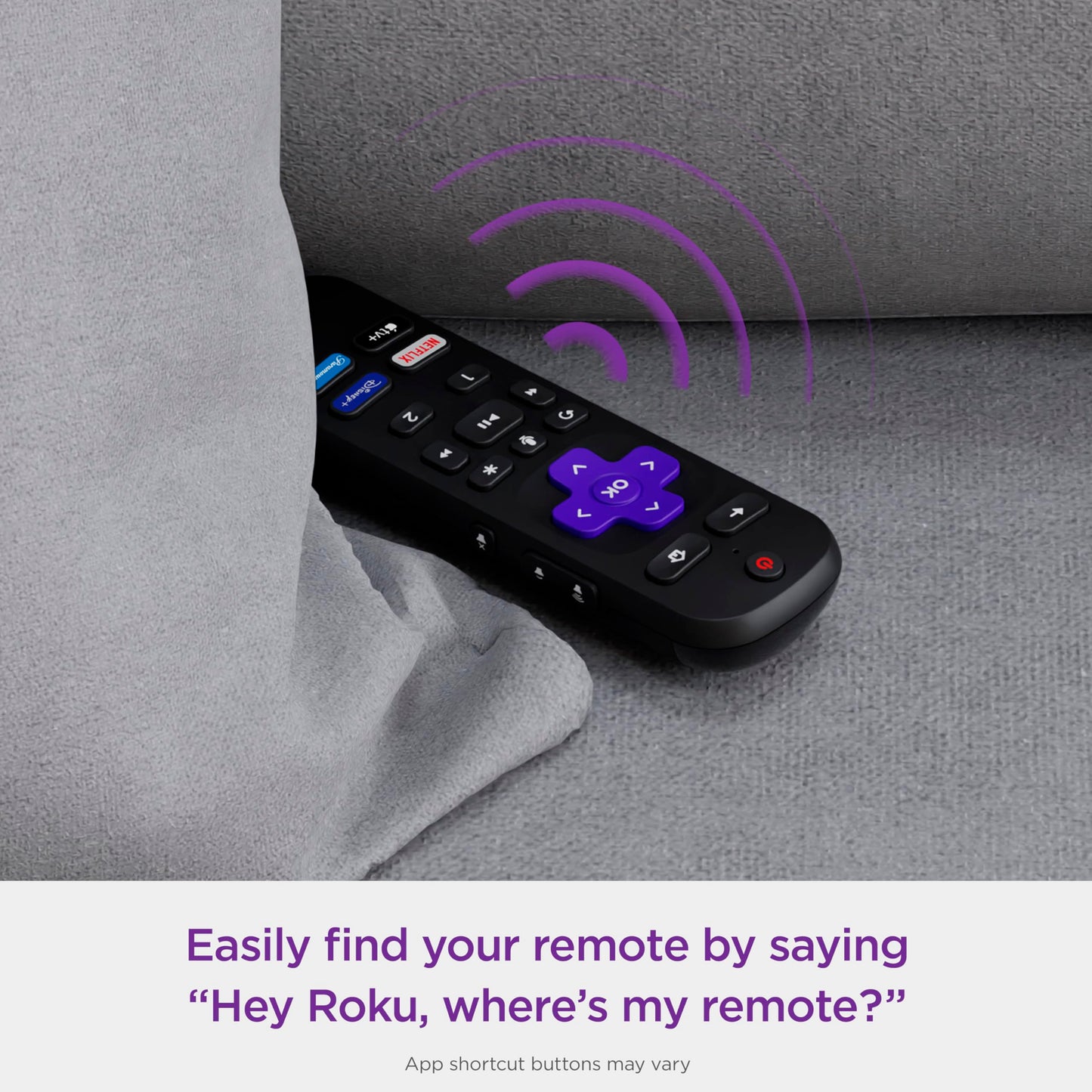 Roku Voice Remote Pro | Rechargeable with Hands-free Voice Controls, Headphone Mode & Lost Device Locator - Compatible with RokuTV, Players & Audio Devices