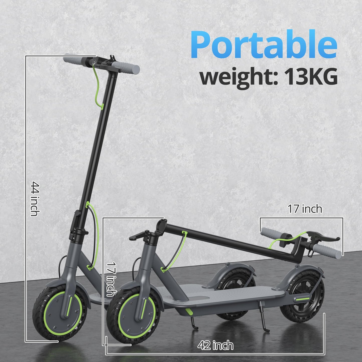 Roinside Electric Scooter for Adults - 8.5" Solid Tires, 350W Motor, Up to 19 MPH and 15 Miles Long-Range Commuting Folding E-Scooter with Dual Braking System and Smart App