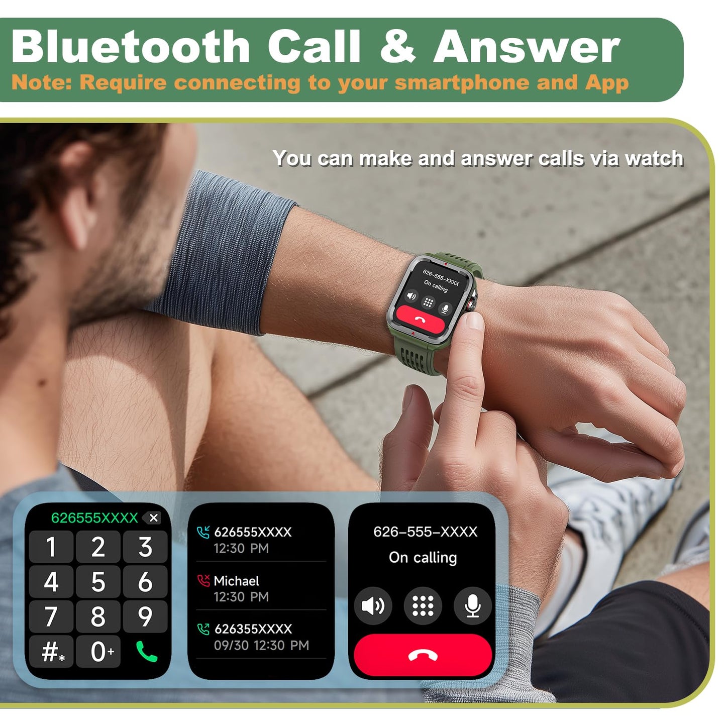 Smart Watch for Men Women (Answer/Make Call), 2025 New 1.8" HD SmartWatch, Fitness Watch with 120+ Sport Modes, IP68 Waterproof, Pedometer, Heart Rate/Sleep Monitor, Activity Tracker for Android iOS