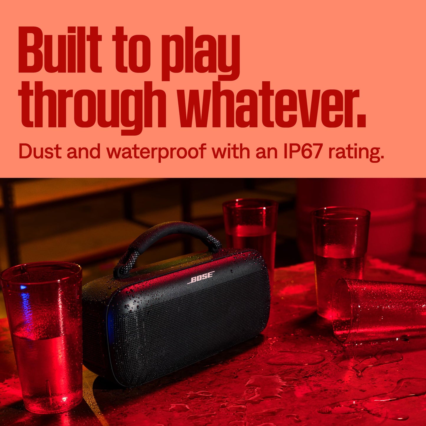 Bose SoundLink Max Bluetooth Speaker - Portable Wireless Party Speaker, IP67 Waterproof, Rope Handle, Up to 20 Hours of Playtime, USB-C, Built-in 3.5mm AUX Input, Black - Volt-Edge Technologies®