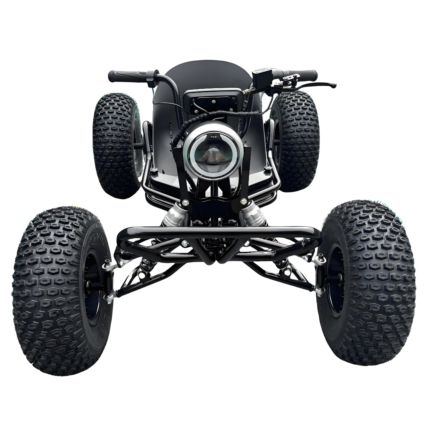 Zyliathor Electric Go Kart Adults/Kids Off-Road 48V 1500W Motor 12-31MPH, 8'' Alum Wheels, 10.4Ah(12+Mi) 440lbs, 3-Speed LED & Charger (Black)