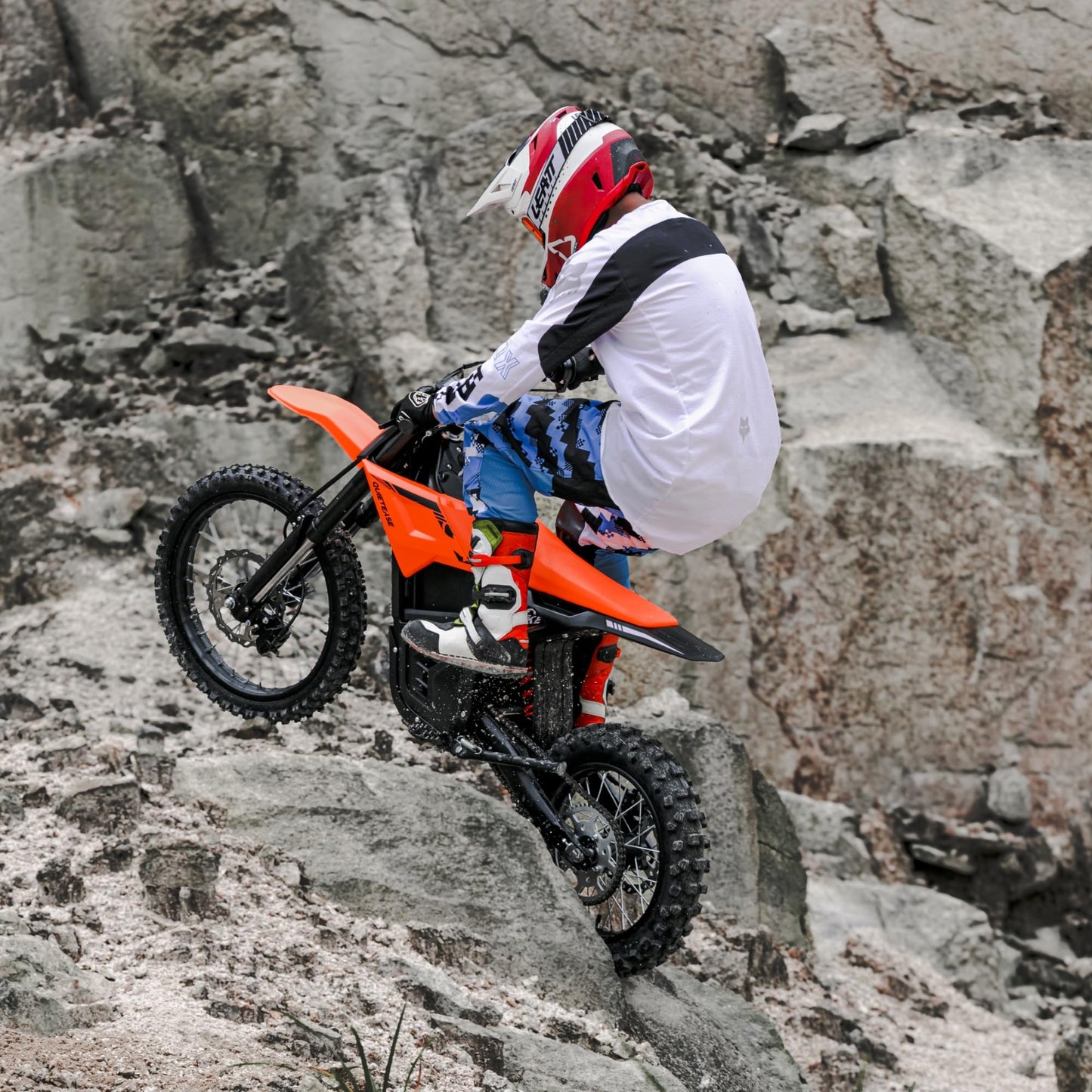 RiderX Electric Dirt Bike for Adults Teens, 3000W Brushless 220Nm Motor - 45° Slope, 38 MPH, 48V/23.5Ah Removable Battery, Dual Hydraulic Brakes & Full Suspension Electric Motorcycle for 13+, Orange