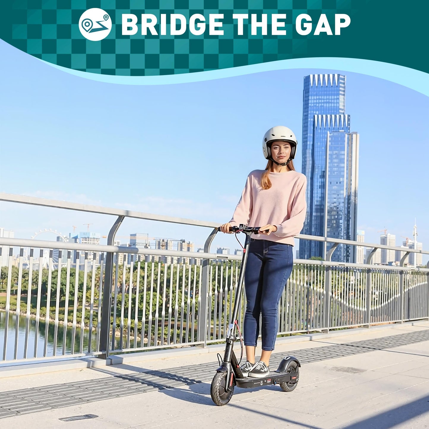 CYBERGOING Electric Scooter with 430W Peak Motor for Adults, 10" Shock Absorbing Tires, Up to 17-Mile Range & 19 MPH Speed Portable Folding Commuting E Scooter with Dual Breaking System - Volt-Edge Technologies®