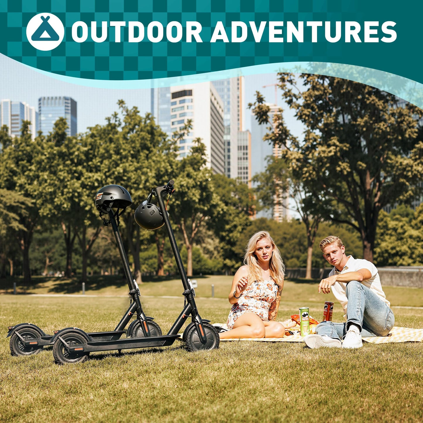 CYBERGOING Electric Scooter with 430W Peak Motor for Adults, 10" Shock Absorbing Tires, Up to 17-Mile Range & 19 MPH Speed Portable Folding Commuting E Scooter with Dual Breaking System - Volt-Edge Technologies®