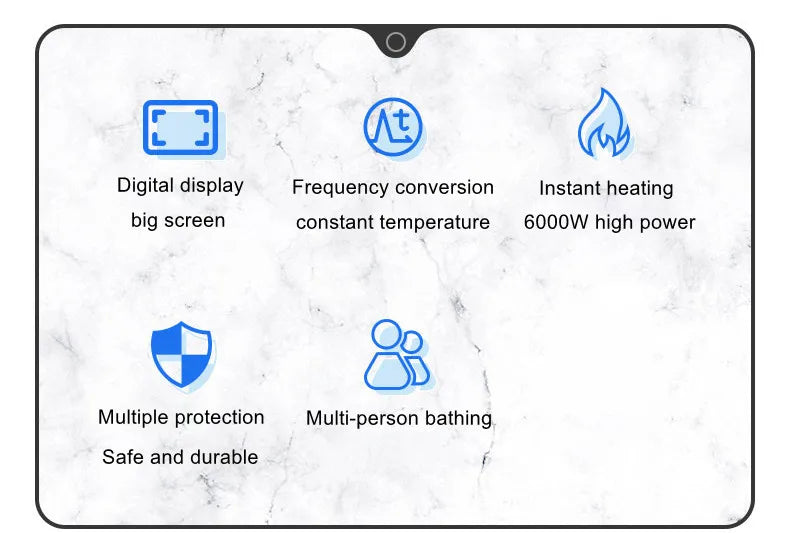 Electric Water Heater Electric Shower Quick Heating DC Machine Household Kitchen Bathroom Unlimited Hot Water Remote Control