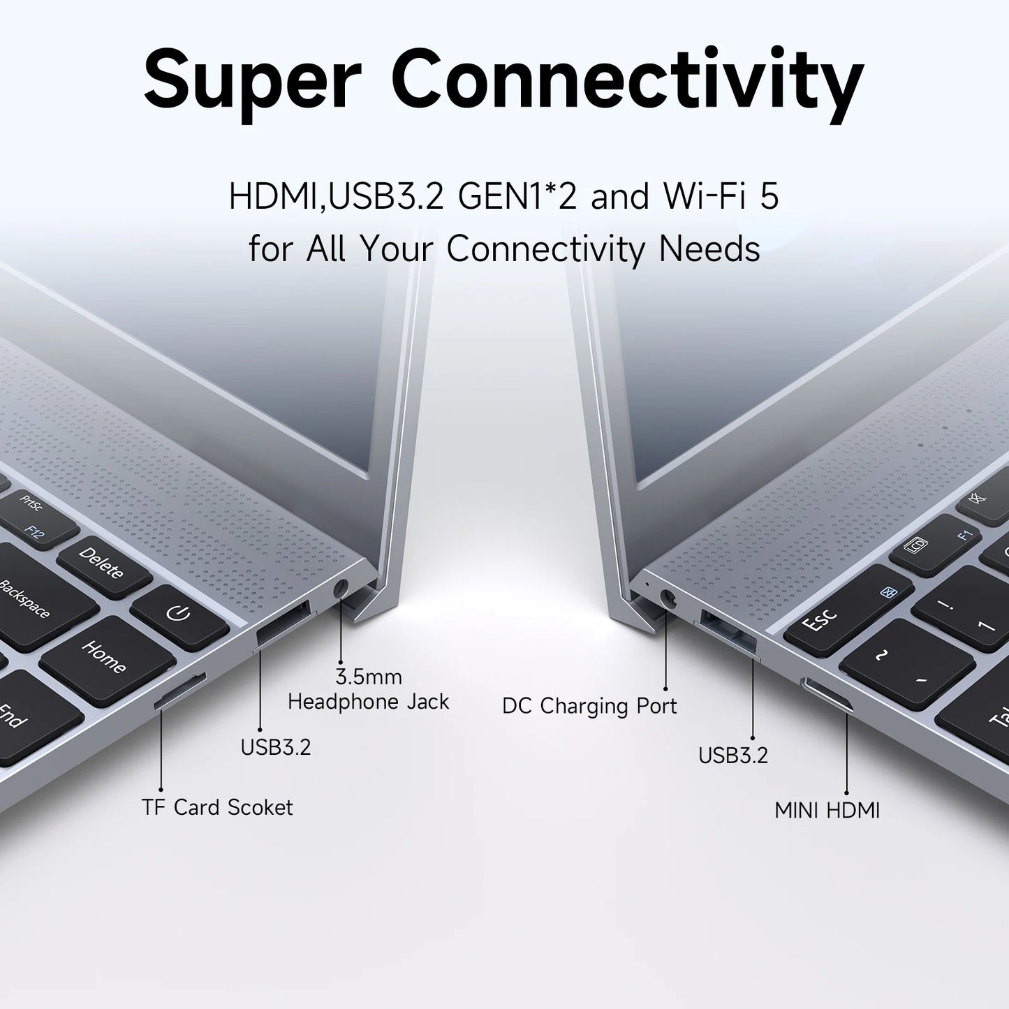 14" Laptop Computer 8GB RAM 256GB SSD Intel J3710 FHD IPS Display Fingerprint Wi-Fi 5 Windows 11 Laptop Business