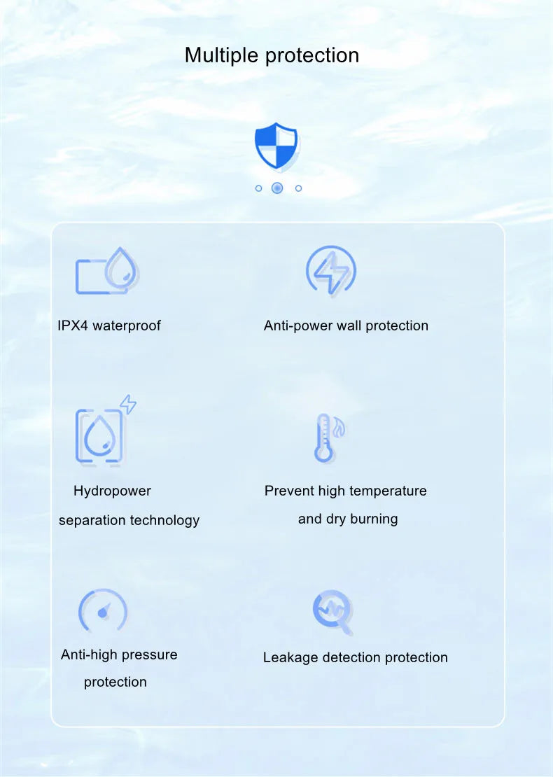 Electric Water Heater Electric Shower Quick Heating DC Machine Household Kitchen Bathroom Unlimited Hot Water Remote Control