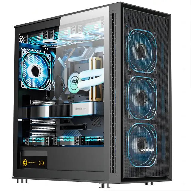 Aotesier Hot selling gamer desktop computer build in Win10 16GB Ram SSD 1TB hdd GTX 1050Ti Core E5-2650 processor new gaming pc