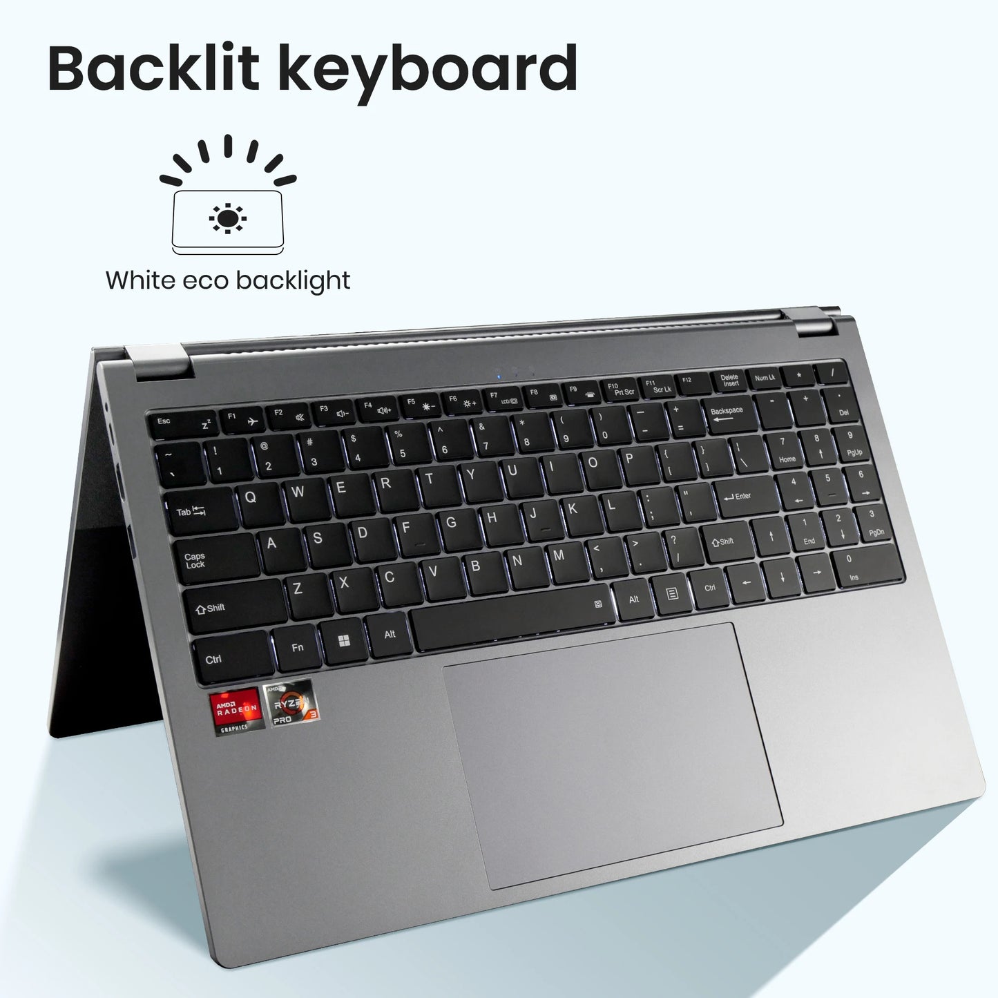 15.6 Inch 2-in-1 Touchscreen Business Laptop AMD 3200U Dual Core Processor 360° Hinge Backlit RJ45 Windows 11 Pro English New US