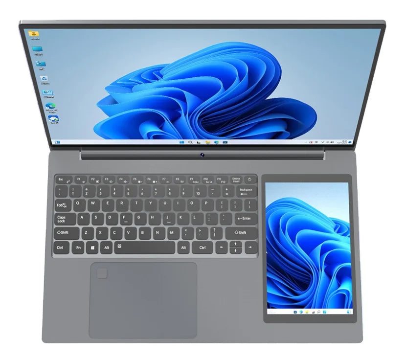 15.6 + 7 Inch Dual Screen Laptop 7 Inch Touch Screen Computer With RGB Backlit Keyboard