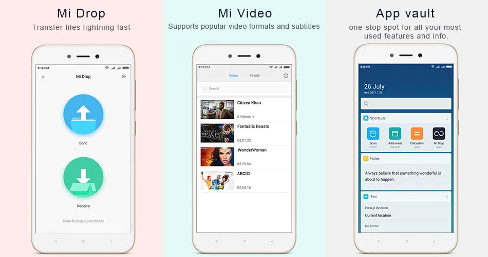 Global Firm Xiaomi Redmi 5A smartphone Snapdragon 425 3GB 32GB Qualcomm MSM8917 used phone