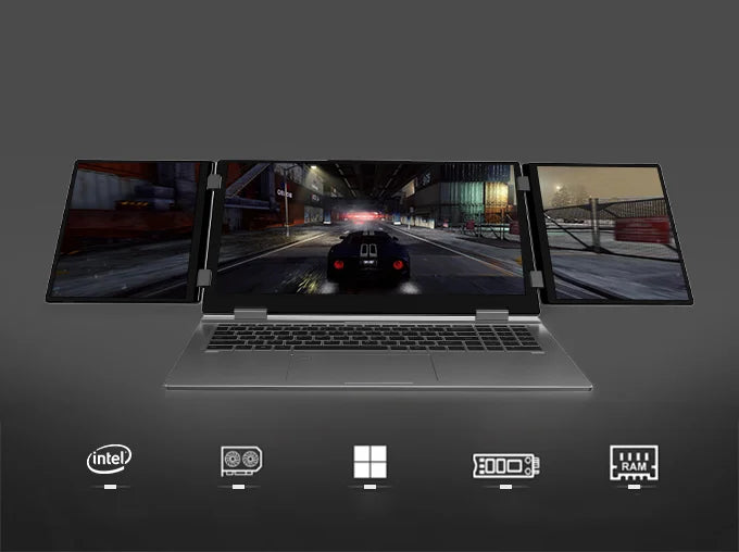 16 + 10.5 + 10.5 Inch Three Screen I7 12th Gen Business Office Laptop Computer