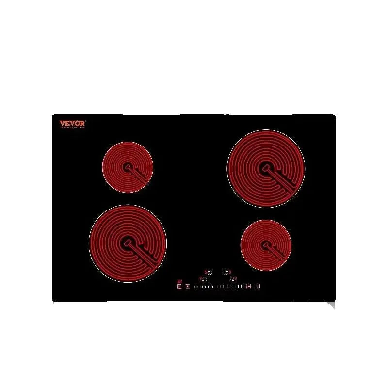 SucceBuy 2/4/5 Burners Built-in Induction Stove Top 12/24/30in Ceramic Glass Electric Cooktop For Household Commercial Cooking