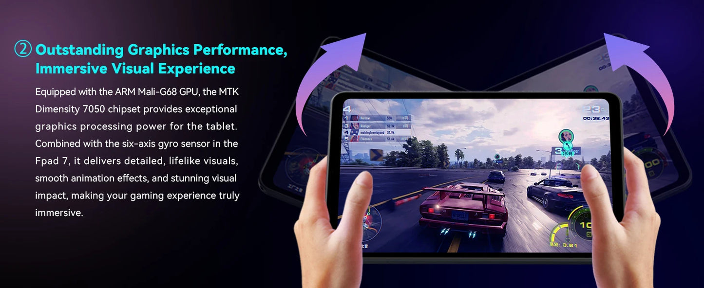 Headwolf FPad7 8.4inch Tablet Android14 MTK Dimensity 7050 CPU 2560x1600 IPS/16GB+256GB/6500mAh/ 4G LTE Tablets